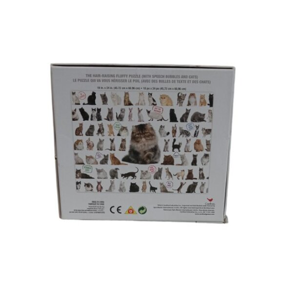The Hair Raising Fluffy Cat Puzzle with Speech Bubbles and Cats 300 Pieces - Picture 2 of 8